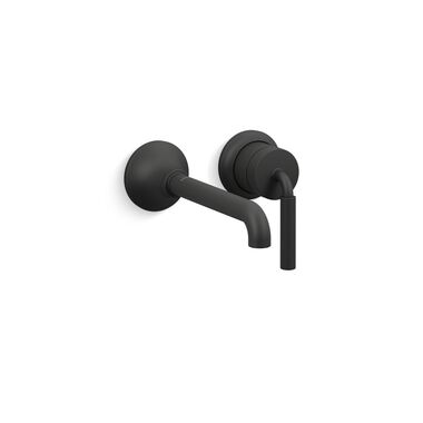 Llave Monomando Para Lavabo En Muro Tone Negro Mate