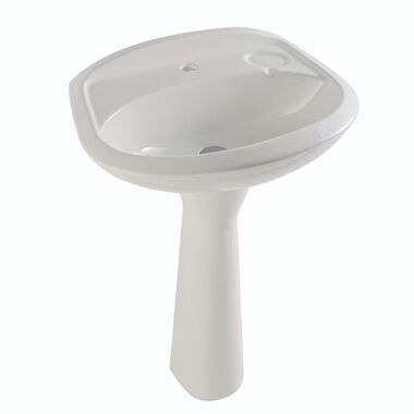 Lavabo De Pedestal Monomando L&iacute;nea Georgia Blanco