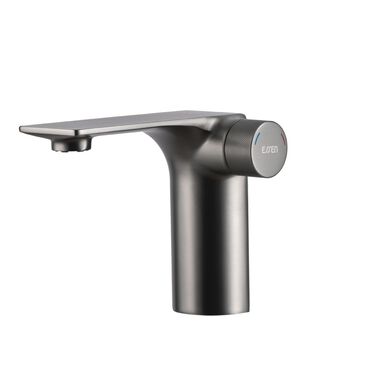 Llave Monomando Baja Para Lavabo L&iacute;nea Weismar En Titanio Mate