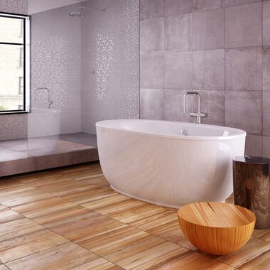 Ba&ntilde;o Trio Cement Beige con Gris
