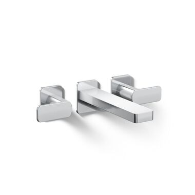 Llave Parallel De Muro Para Lavabo En Cromo Pulido