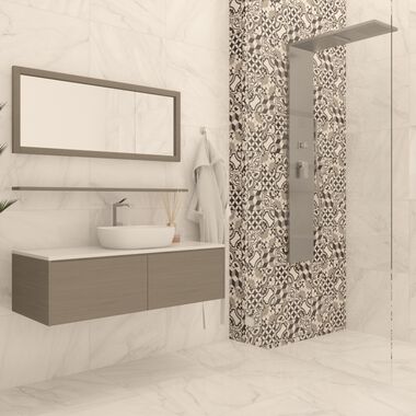 Ba&ntilde;o Stella Blanco con Negro
