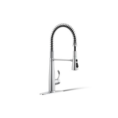 Llave monomando retr&aacute;ctil para cocina l&iacute;nea Simplice en cromo pulido