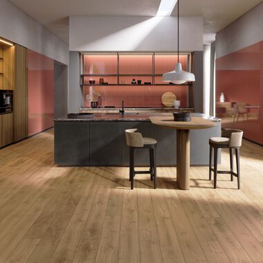 Cocina Incanto Beige con Rojo