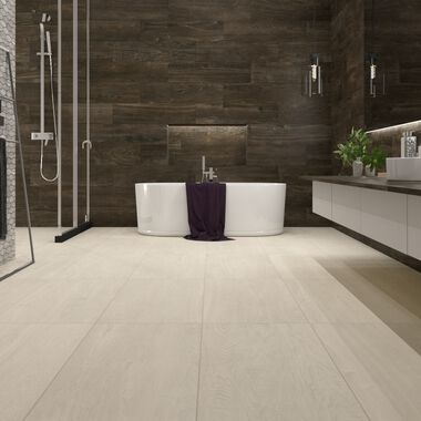 Ba&ntilde;o Trilogy Marble Beige con Gris
