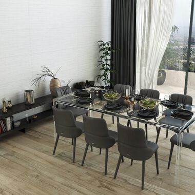 Comedor Emboss Beige con Blanco