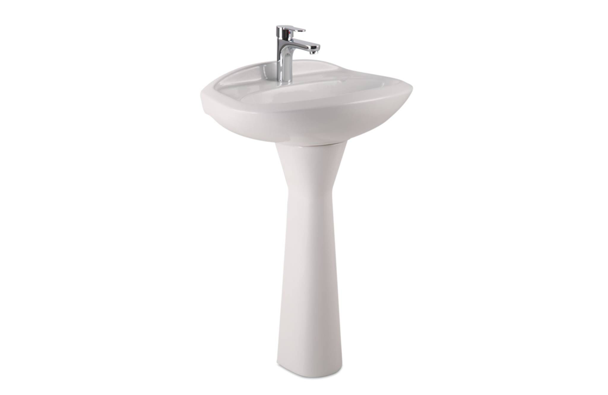 Lavabo De Pedestal Monomando L&iacute;nea Georgia Blanco,,hi-res image number null