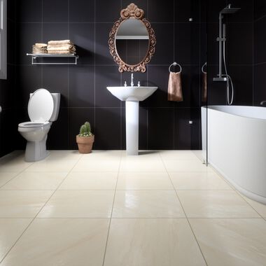 Ba&ntilde;o Linen Blanco con Negro