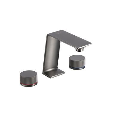 Llave Duomando Para Lavabo L&iacute;nea Weismar En Titanio Mate