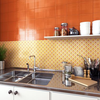 Cocina Dots Amarillo con Naranja