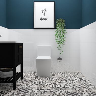 Ba&ntilde;o Astratto Blanco con Multicolor