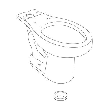 Taza Georgia Alargada Para Sanitario Blanco