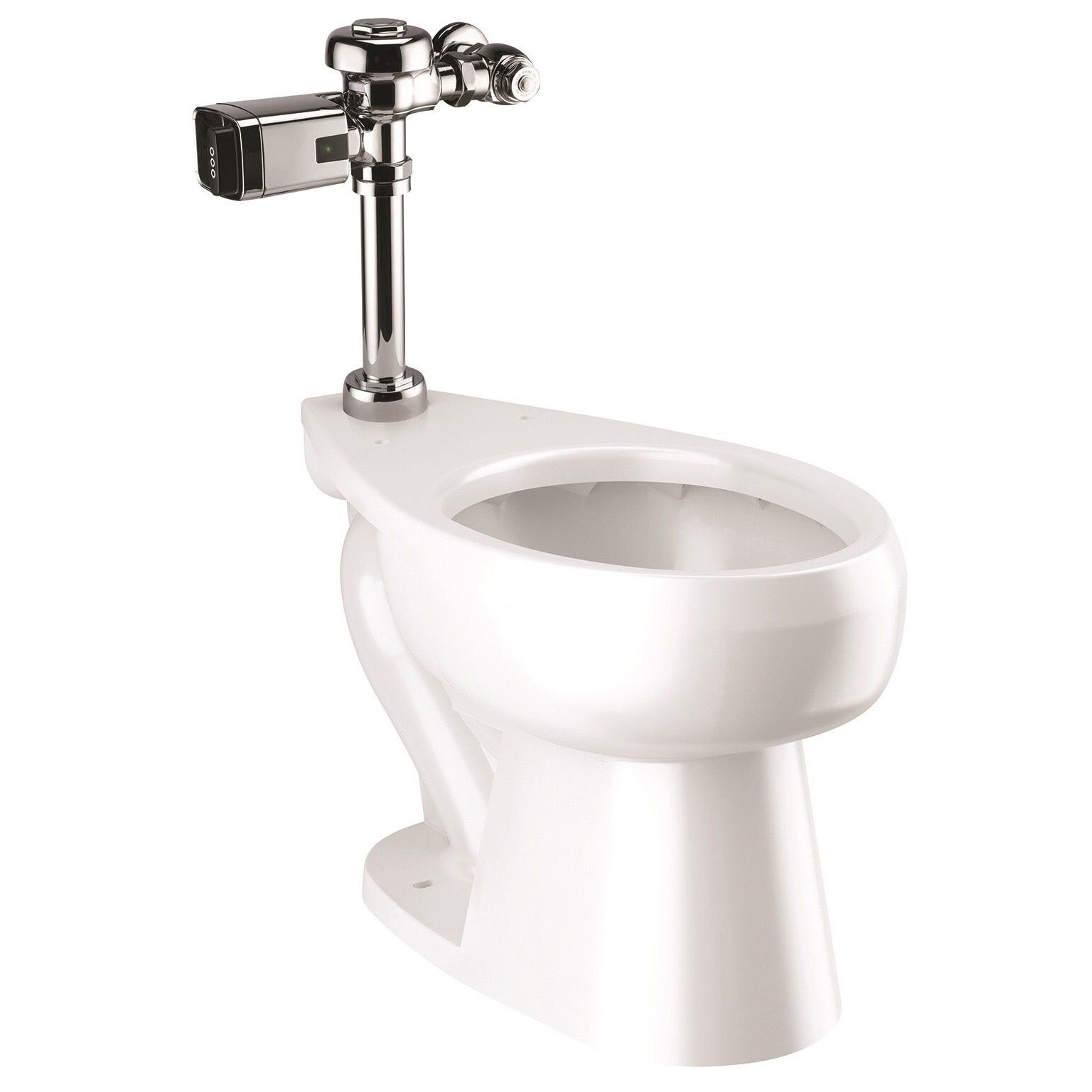 Sanitario Institucional Eco Combo 6 Taza Altura Extra Confortable Con Flux&oacute;metro Electr&oacute;nico 4.8 Lts,,hi-res image number null