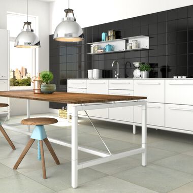 Cocina Astratto Gris con Negro