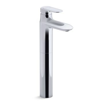 Llave Monomando Alta Para Lavabo L&iacute;nea Kumin En Cromo Pulido