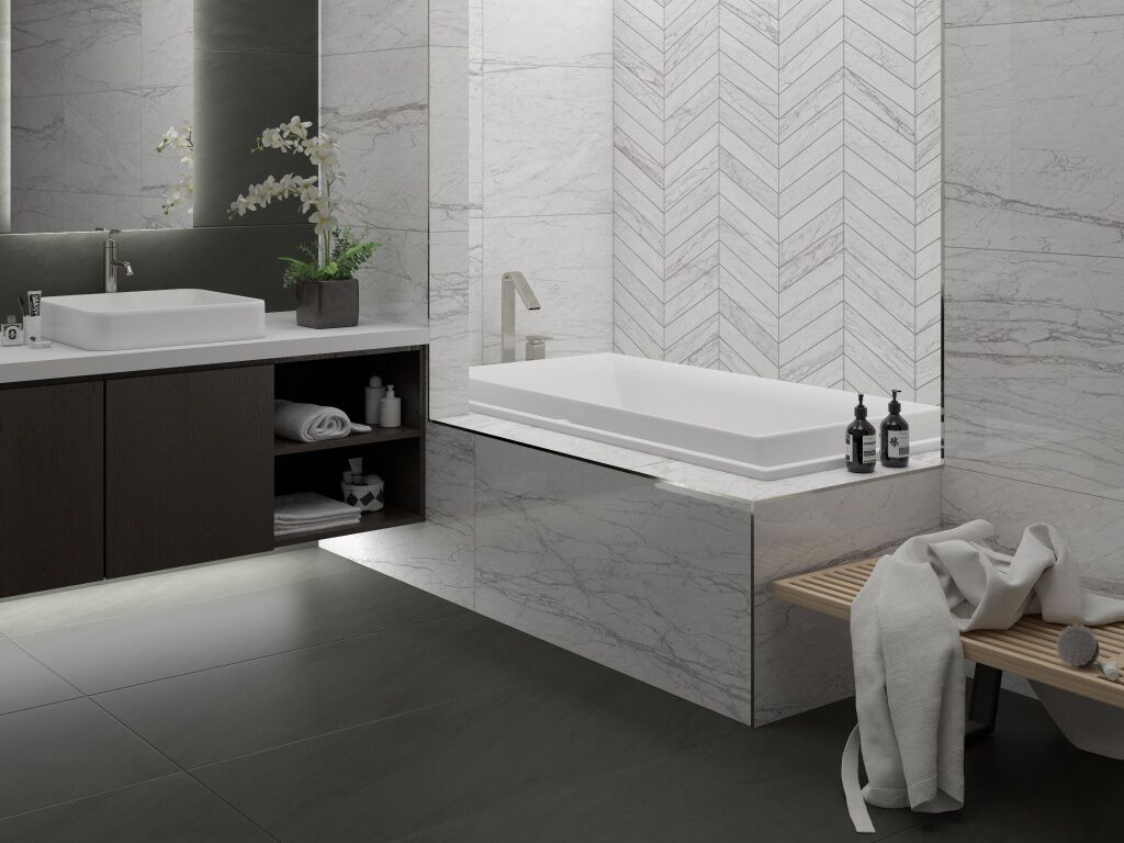 Ba&ntilde;o Infinity Collection Blanco con Gris,,hi-res image number null