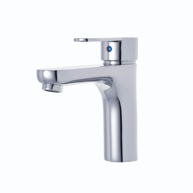Llave Monomando Media Para Lavabo L&iacute;nea Georgia En Cromo Pulido