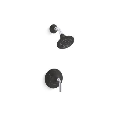 Conjunto De Regadera Tone En Negro Con Cromo