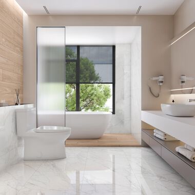 Ba&ntilde;o Savoy Beige con Blanco