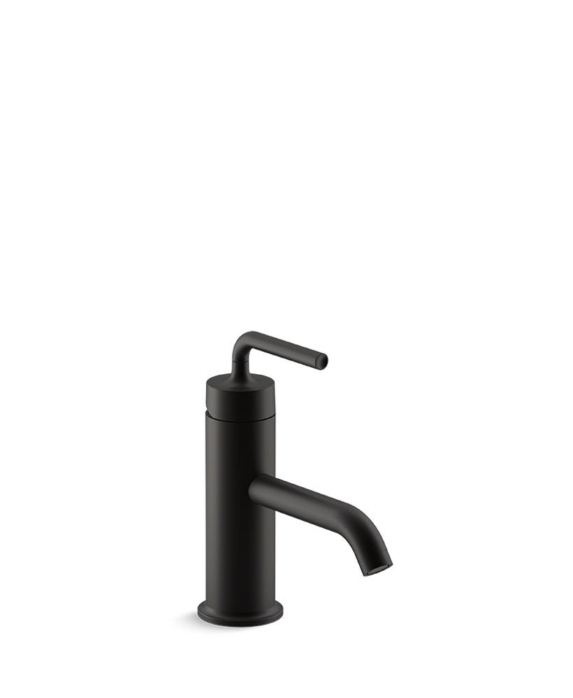 Llave Monomando Baja Para Lavabo L&iacute;nea Purist En Negro Mate,,hi-res image number null