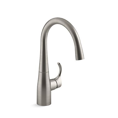 Llave monomando para cocina l&iacute;nea Simplice en vibrant stainless