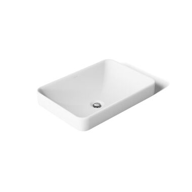 Lavabo Vessel Vox Rectangular En Blanco