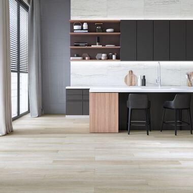 Cocina Legno Beige con Blanco