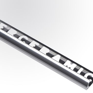 Perfil de aluminio curvo plata brillante&nbsp;12mm