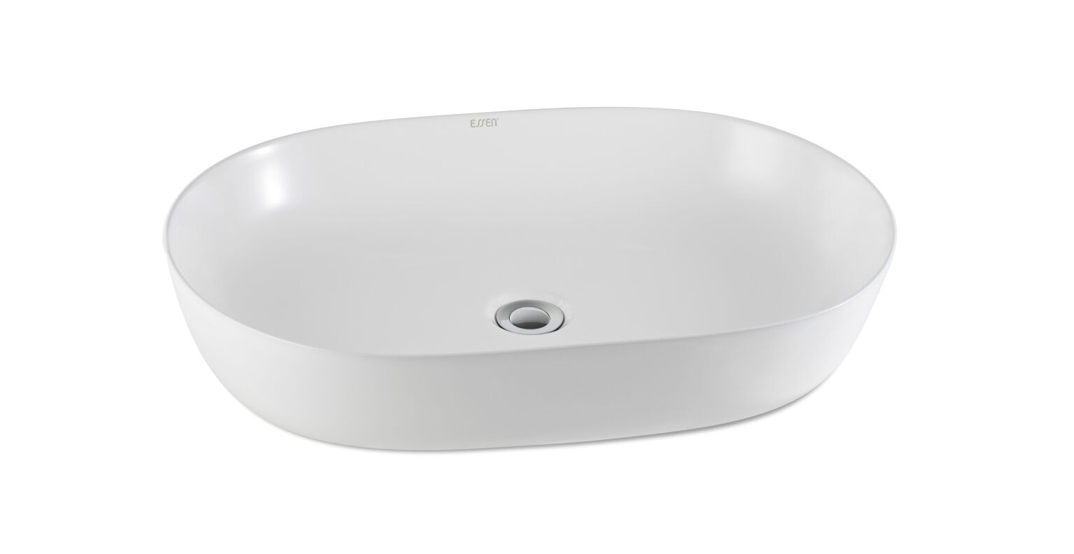 Lavabo De Sobrecubierta L&iacute;nea Essen Round En Blanco Aperlado,,hi-res image number null