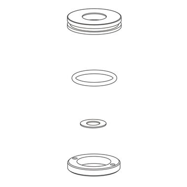 Cubierta Decorativa Meissen Pro Para Llave Monomando Alta Dorado Satinado