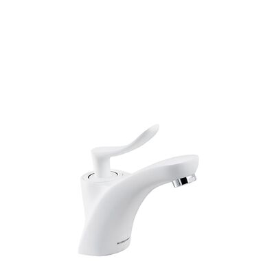 Llave monomando baja para lavabo l&iacute;nea Dubl&iacute;n&reg; en blanco mate