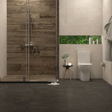 Ba&ntilde;o Acadia Beige con Caf&eacute;