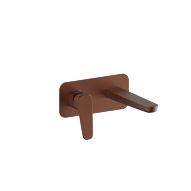 Llave De Muro Para Lavabo L&iacute;nea Duna En Bronce