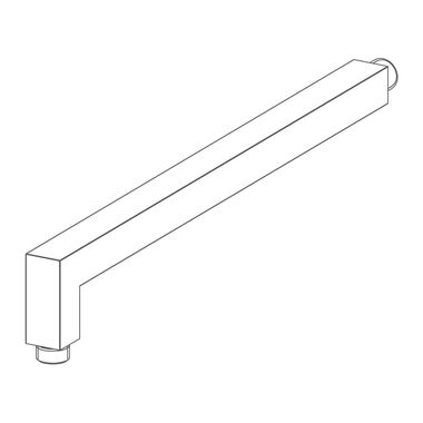 Brazo Weismar De Regadera Para Conjunto De Regadera Titanio Mate