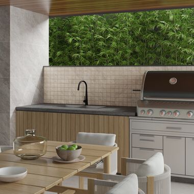 Exterior Endless Mosaics Beige con Gris