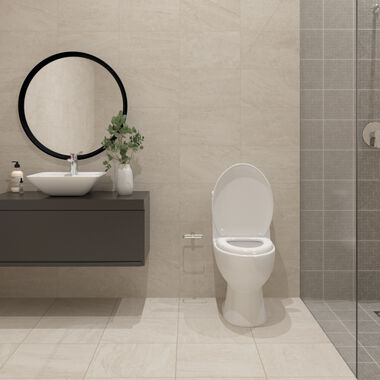 Ba&ntilde;o Genova Beige con Gris