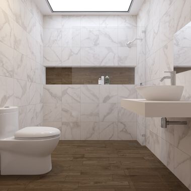 Ba&ntilde;o Lugano Blanco con Caf&eacute;