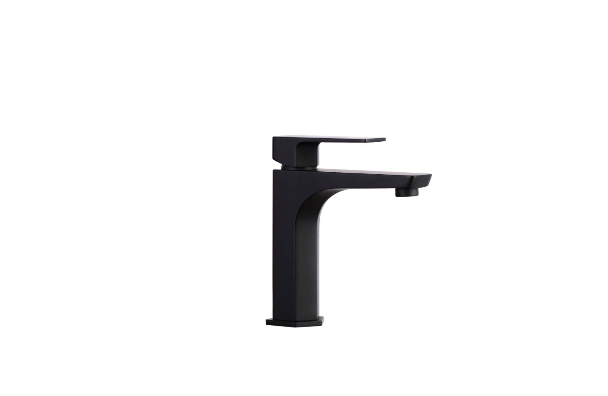 Llave Monomando Baja Para Lavabo L&iacute;nea Dessau En Negro Mate,,hi-res image number null