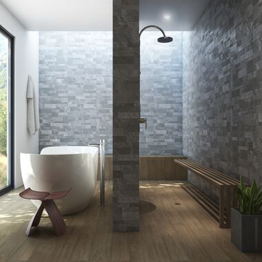 Ba&ntilde;o Muretto Caf&eacute; con Gris