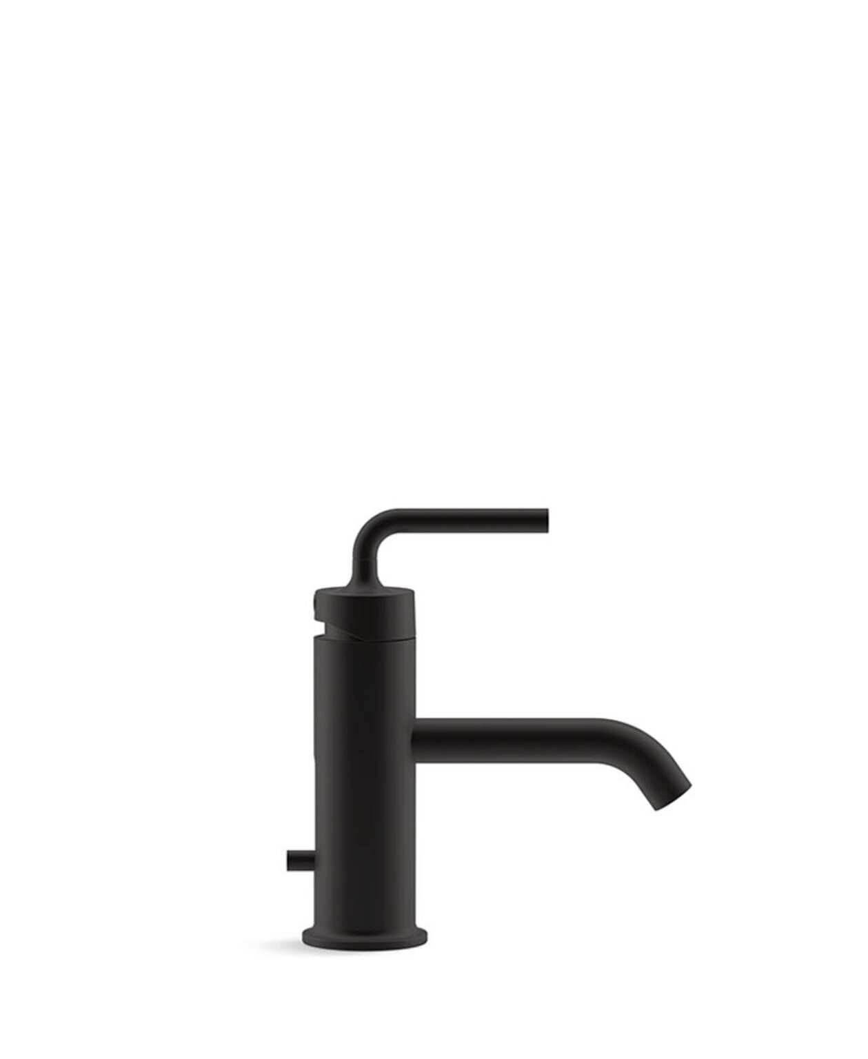 Llave Monomando Baja Para Lavabo L&iacute;nea Purist En Negro Mate,,hi-res image number null