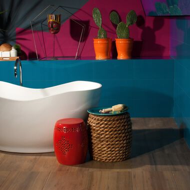 Ba&ntilde;o Kaleido Azul con Caf&eacute;