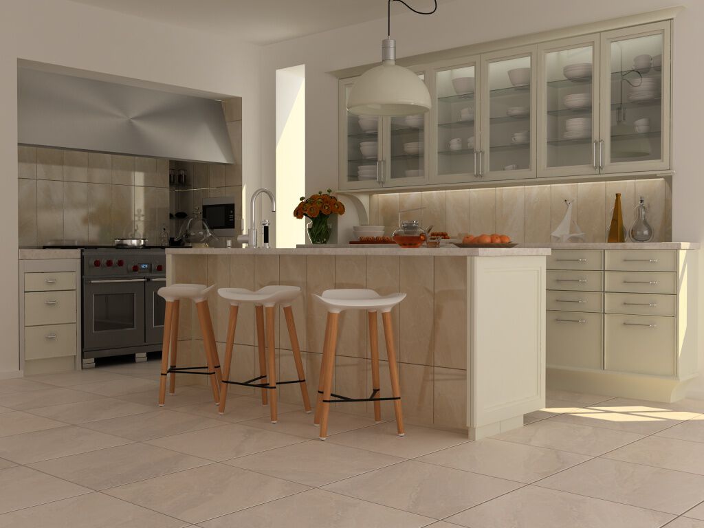 Cocina Vesubio Beige con Caf&eacute;,,hi-res
