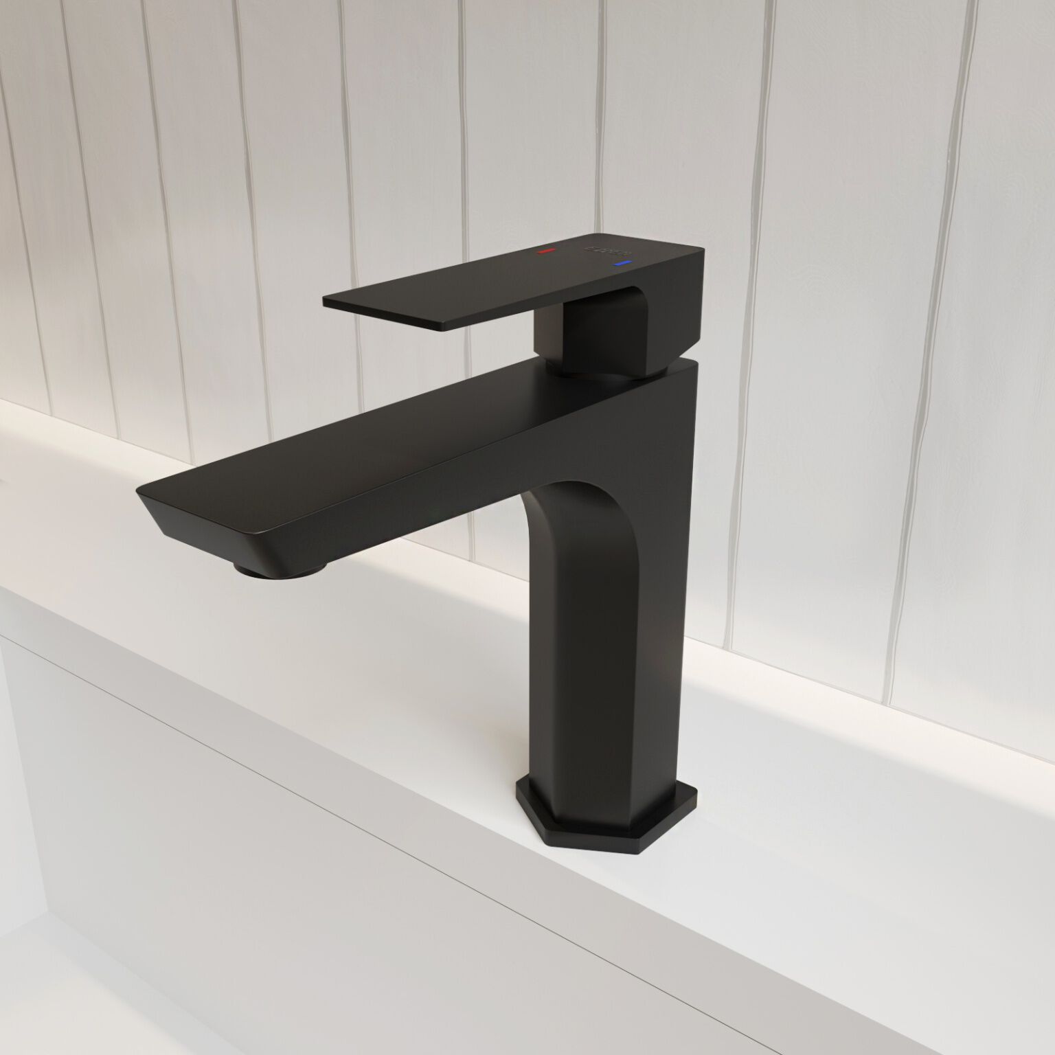 Llave Monomando Baja Para Lavabo L&iacute;nea Dessau En Negro Mate,,hi-res image number null