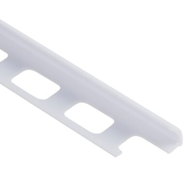 Perfil curvo de pl&aacute;stico blanco 10mm