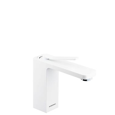 Llave monomando baja para lavabo l&iacute;nea Siena en blanco mate