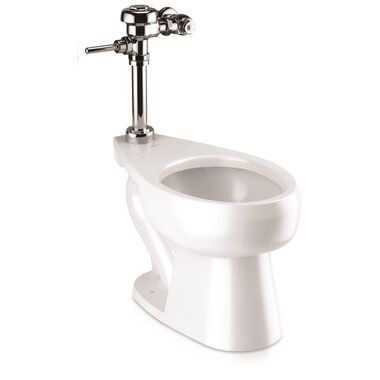 Sanitario Institucional Eco Combo 1 Taza Altura Est&aacute;ndar Con Flux&oacute;metro Manual 4.8 Lts
