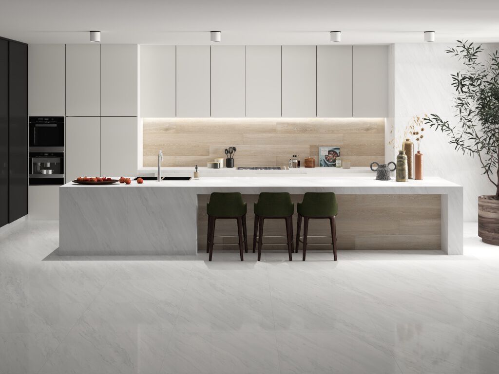Cocina Marble Slab Beige con Blanco,,hi-res