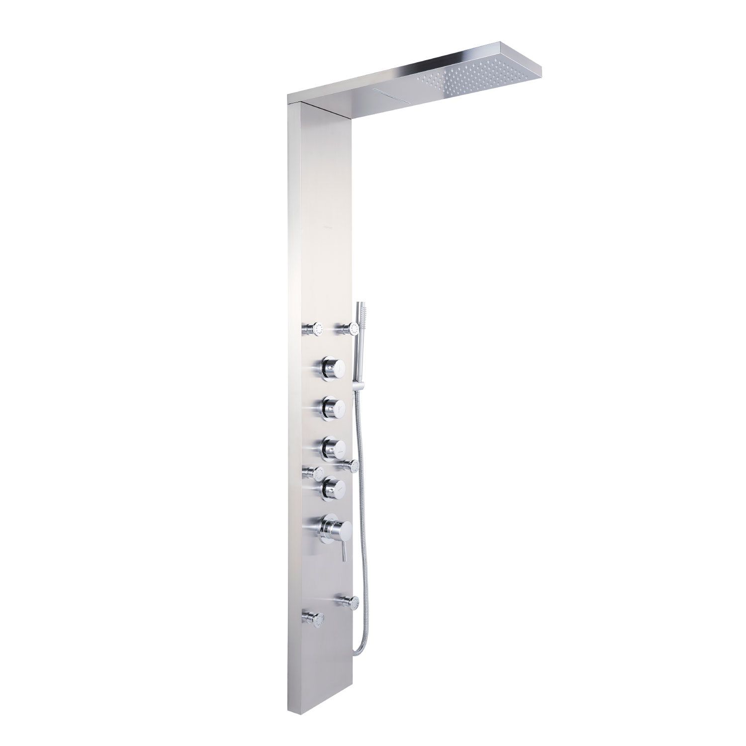 Torre regadera niza pro de instalaci&oacute;n en muro niquel cepillado,,hi-res image number null