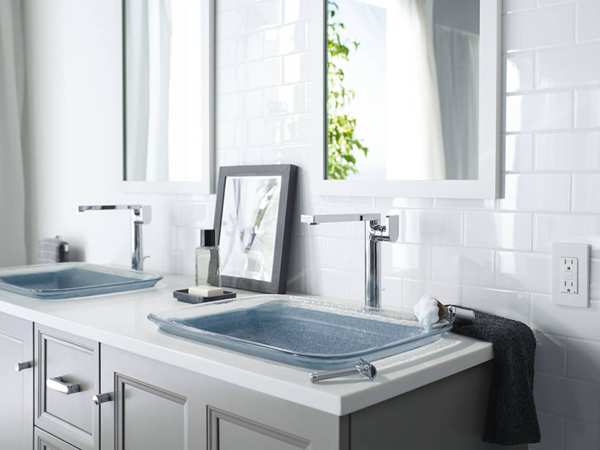 Llave de muro manerales de palanca l&iacute;nea Composed en cromo pulido,,hi-res image number null