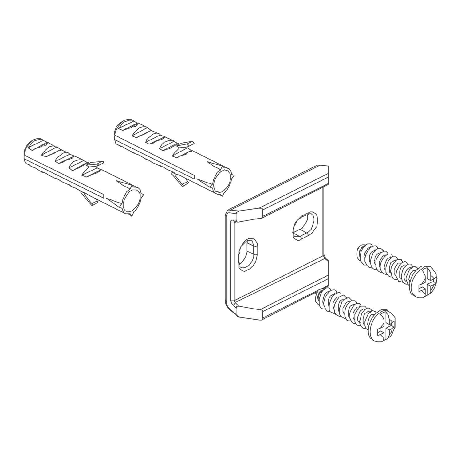 Kit de instalacion stilo para gancho y toallero de argolla georgia y kansas unico,,hi-res image number null